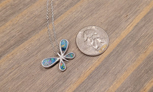 .925 Sterling Silver Butterfly Memorial Pendant