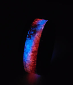 Red & Blue Ring Fire & Ice Wedding Band