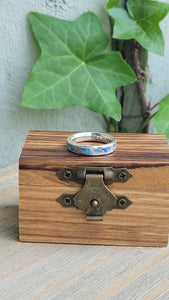 Sterling Silver, Opal & Ash Memorial Ring