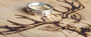 Rustic Sterling Silver Wedding Band