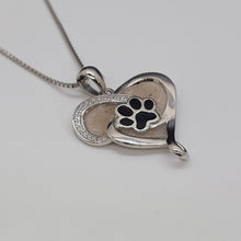 Load image into Gallery viewer, Heart and Paw Cremation Necklace
