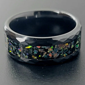 The "Midnight on Mars" Opal Ring