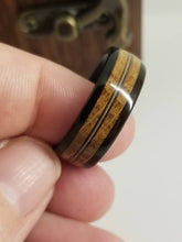 Load image into Gallery viewer, Whiskey Barrel Wood &amp; Guitar String Ring

